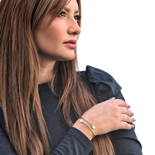 Dewdrop Open Bangle - Bourga Collections