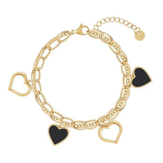 Black Heart Bracelet - Bourga Collections