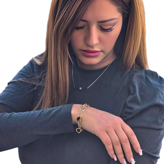 Black Heart Bracelet - Bourga Collections