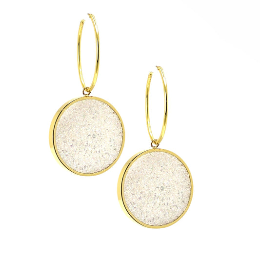 Bourga Glint White Earrings - Bourga Collections