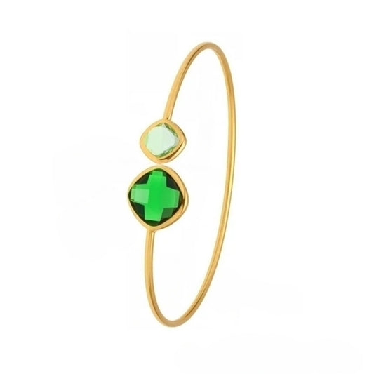 Lussera Bangle Emerald & Soft Green - Bourga Collections