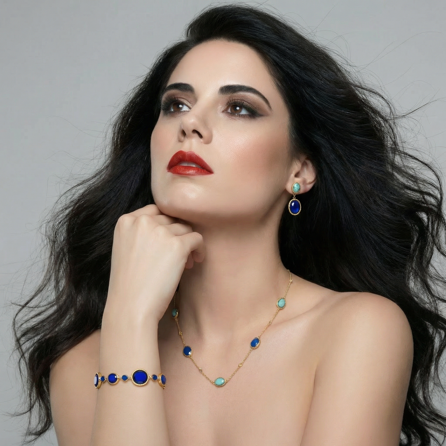Essenza Blue Necklace - Bourga Collections