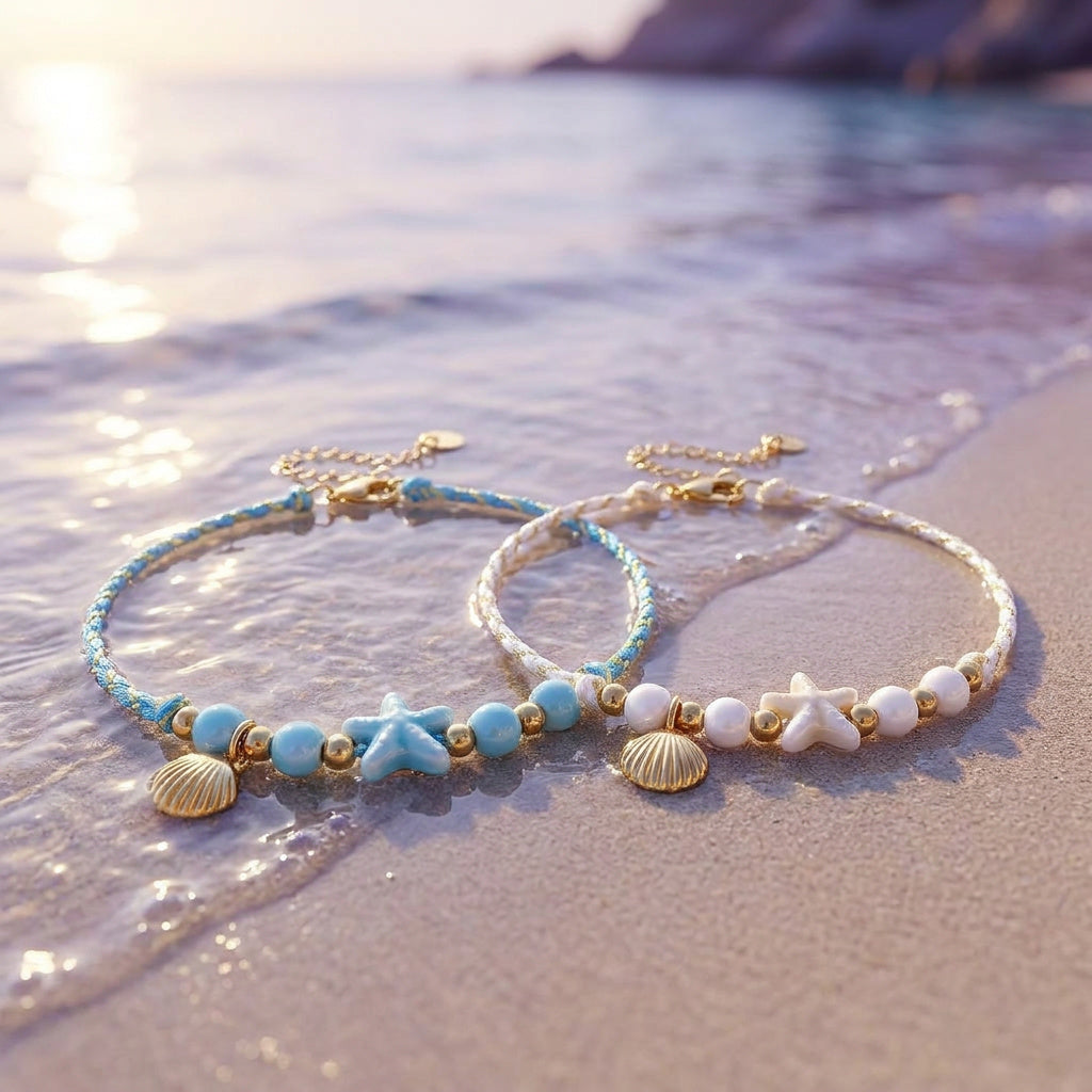 Starfish Anklet – Amalfi Blue