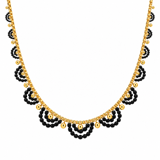 Élodie Noir Necklace - Bourga Collections