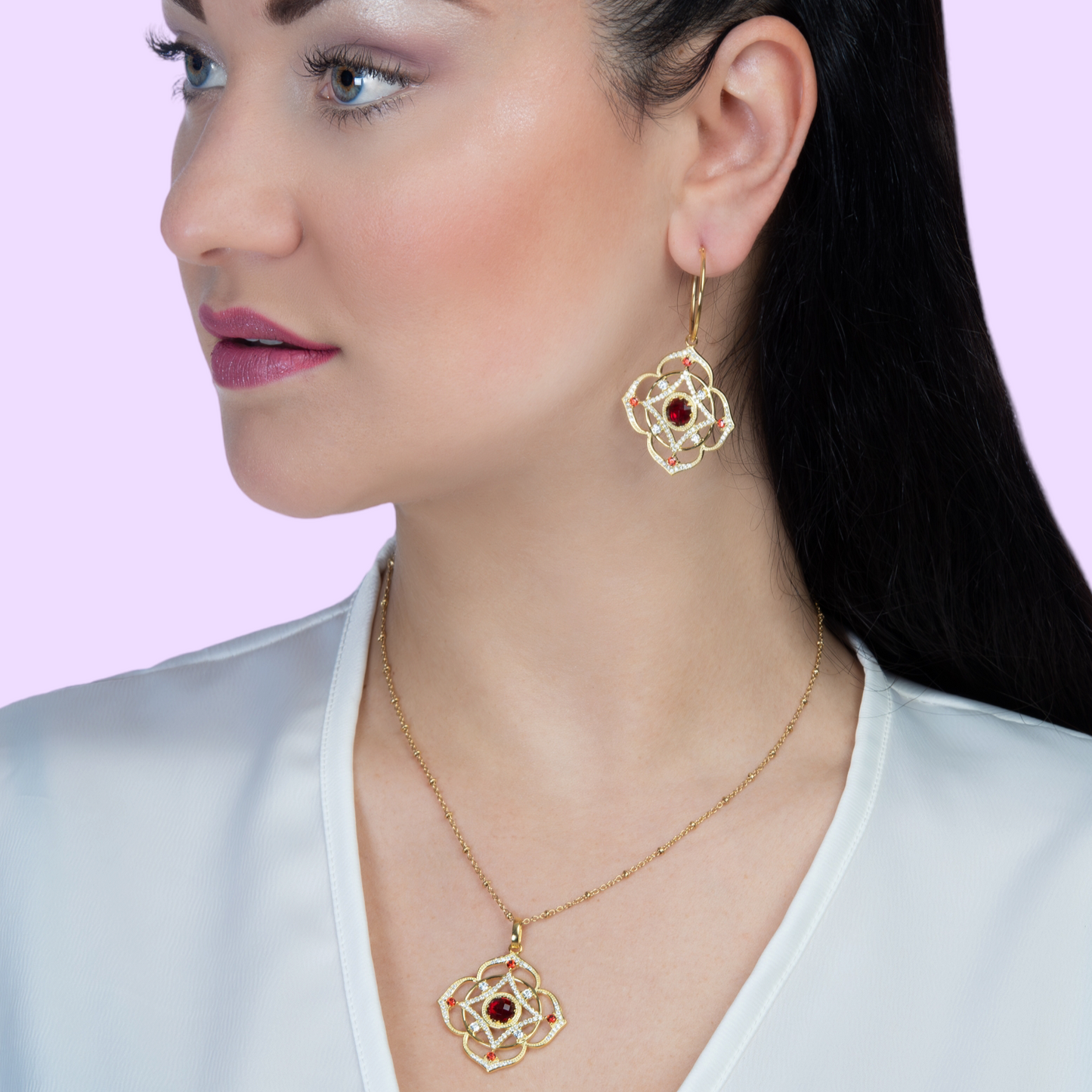 Bourga Chakra Diamante Earrings - Bourga Collections