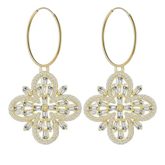 Bourga Folium Diamante Earrings - Bourga Collections