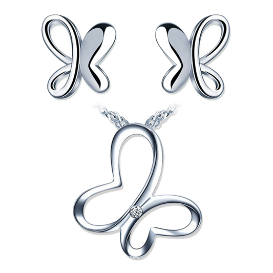Innoċenza Butterfly Silver Set - Bourga Collections