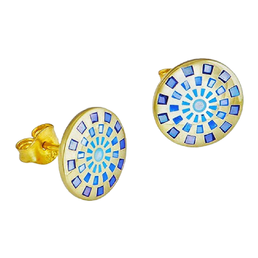 Ilwien Mosaic Stud Earings - Bourga Collections
