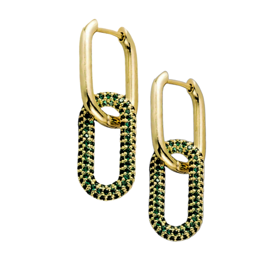 Cubiko Green Earrings - Bourga Collections