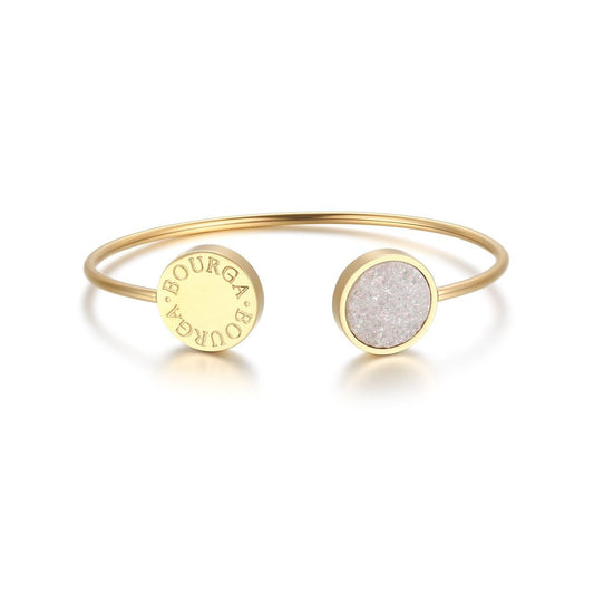 Bourga Glint White Bangle - Bourga Collections