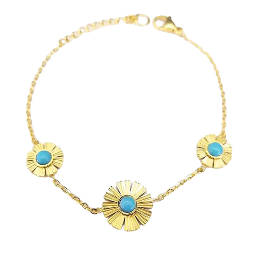 Daisy Turquoise Bracelet - Bourga Collections