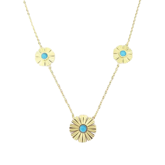 Daisy Turquoise Necklace - Bourga Collections