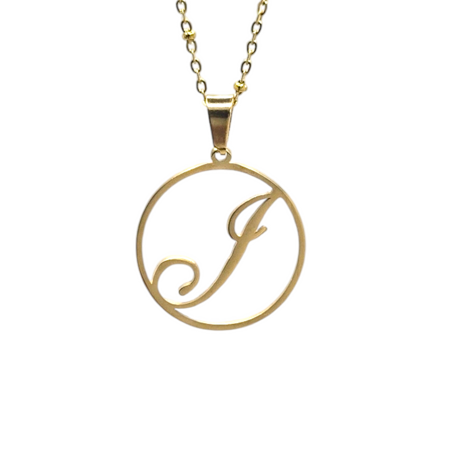 J Initial Necklace - Bourga Collections