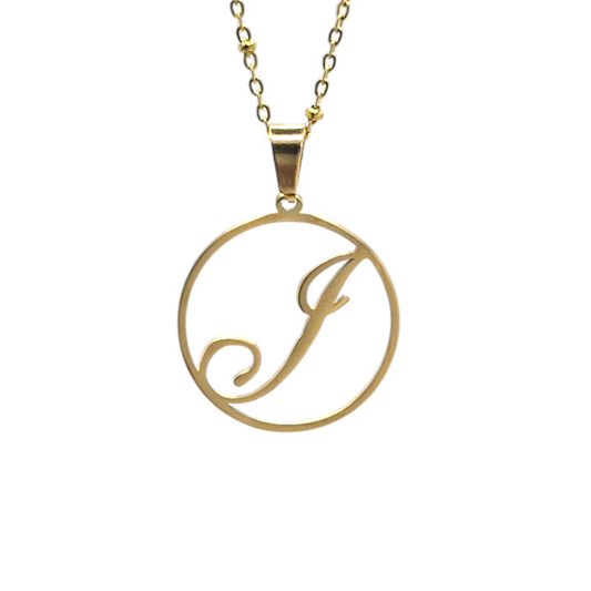 J Initial Necklace - Bourga Collections