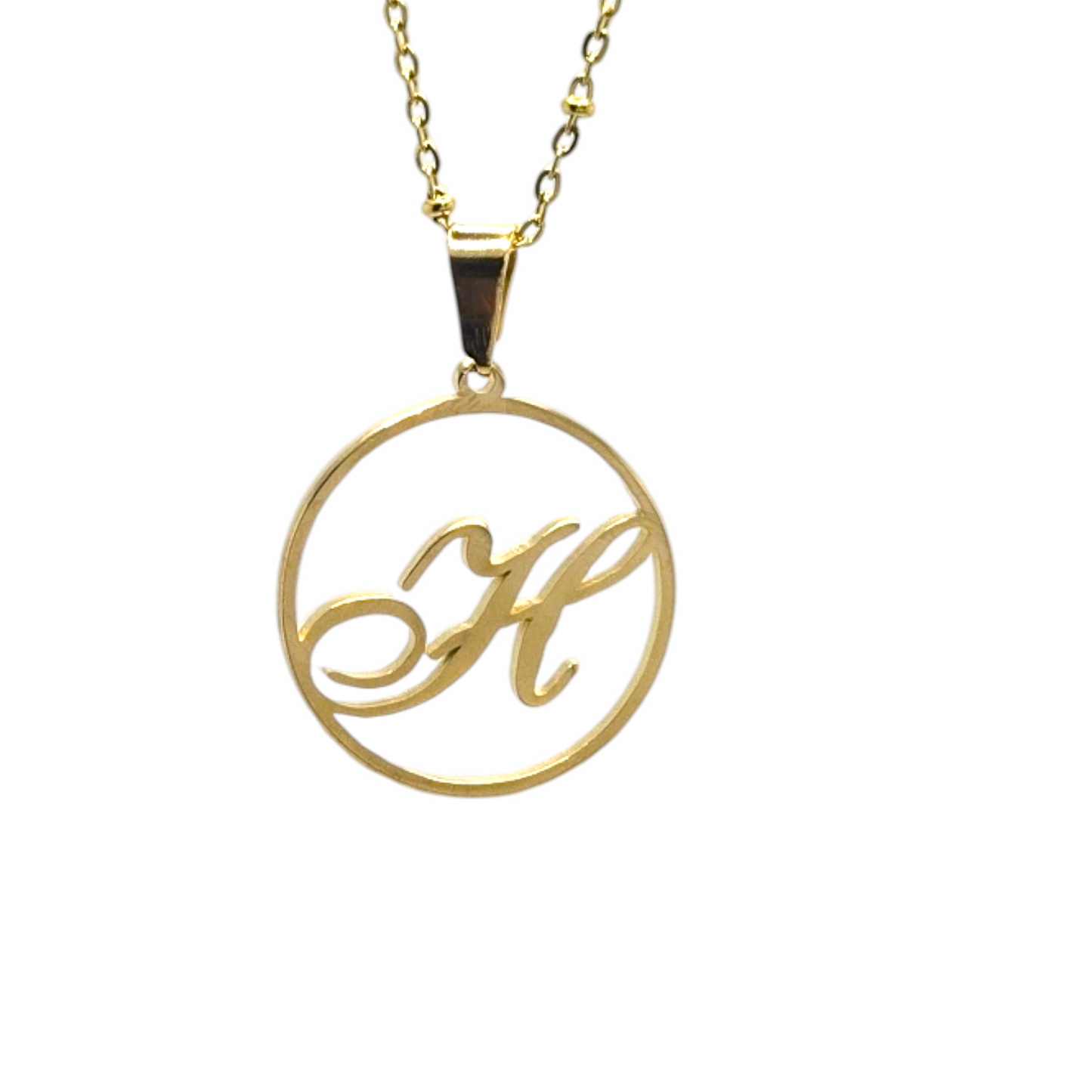 H Initial Necklace - Bourga Collections