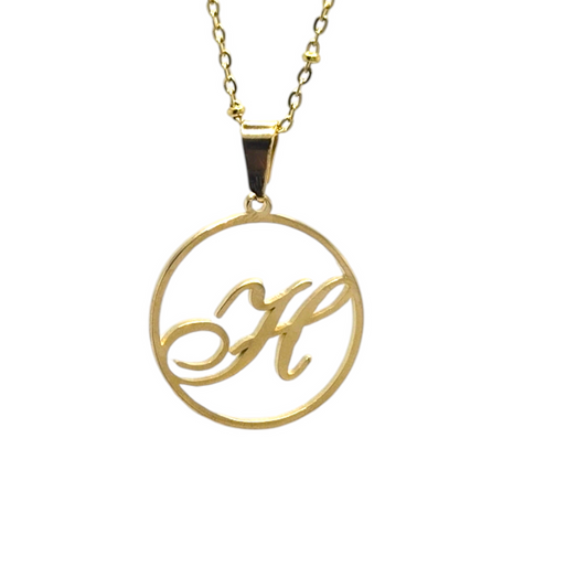 H Initial Necklace - Bourga Collections