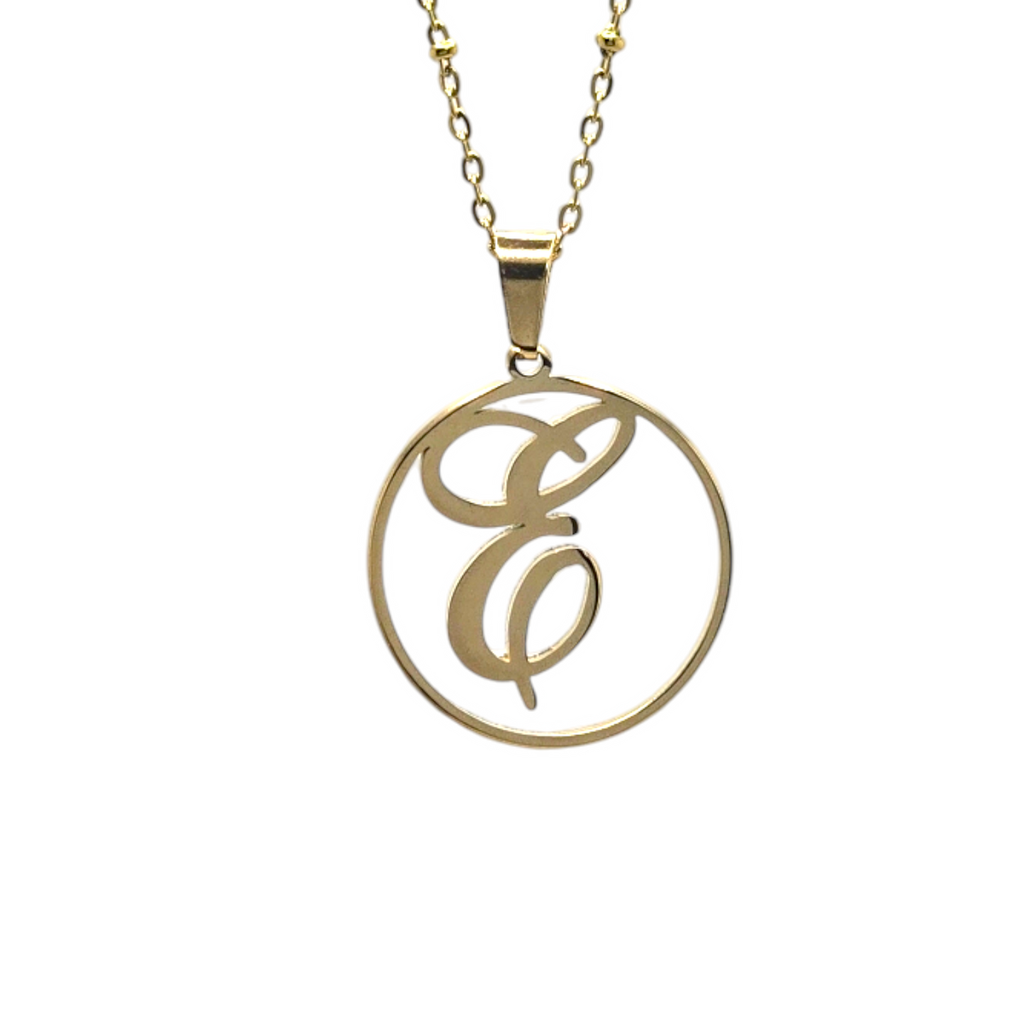 E Initial Necklace - Bourga Collections