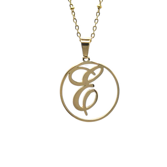 E Initial Necklace - Bourga Collections