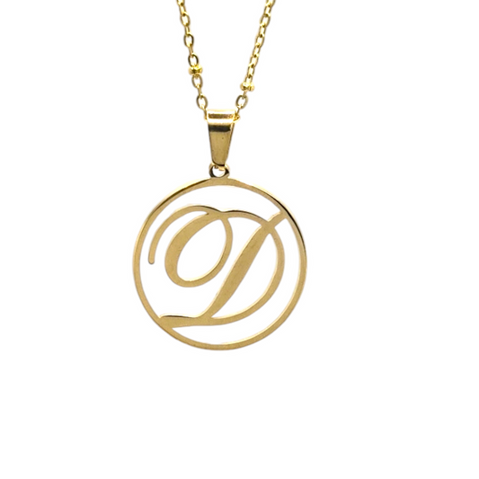 D Initial Necklace - Bourga Collections