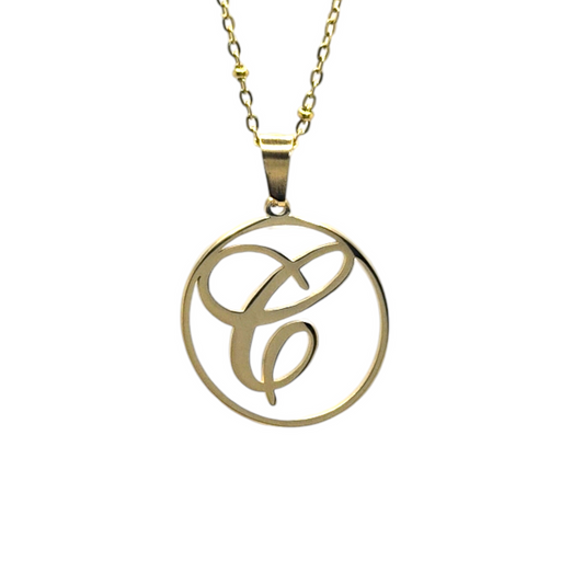 C Initial Necklace - Bourga Collections