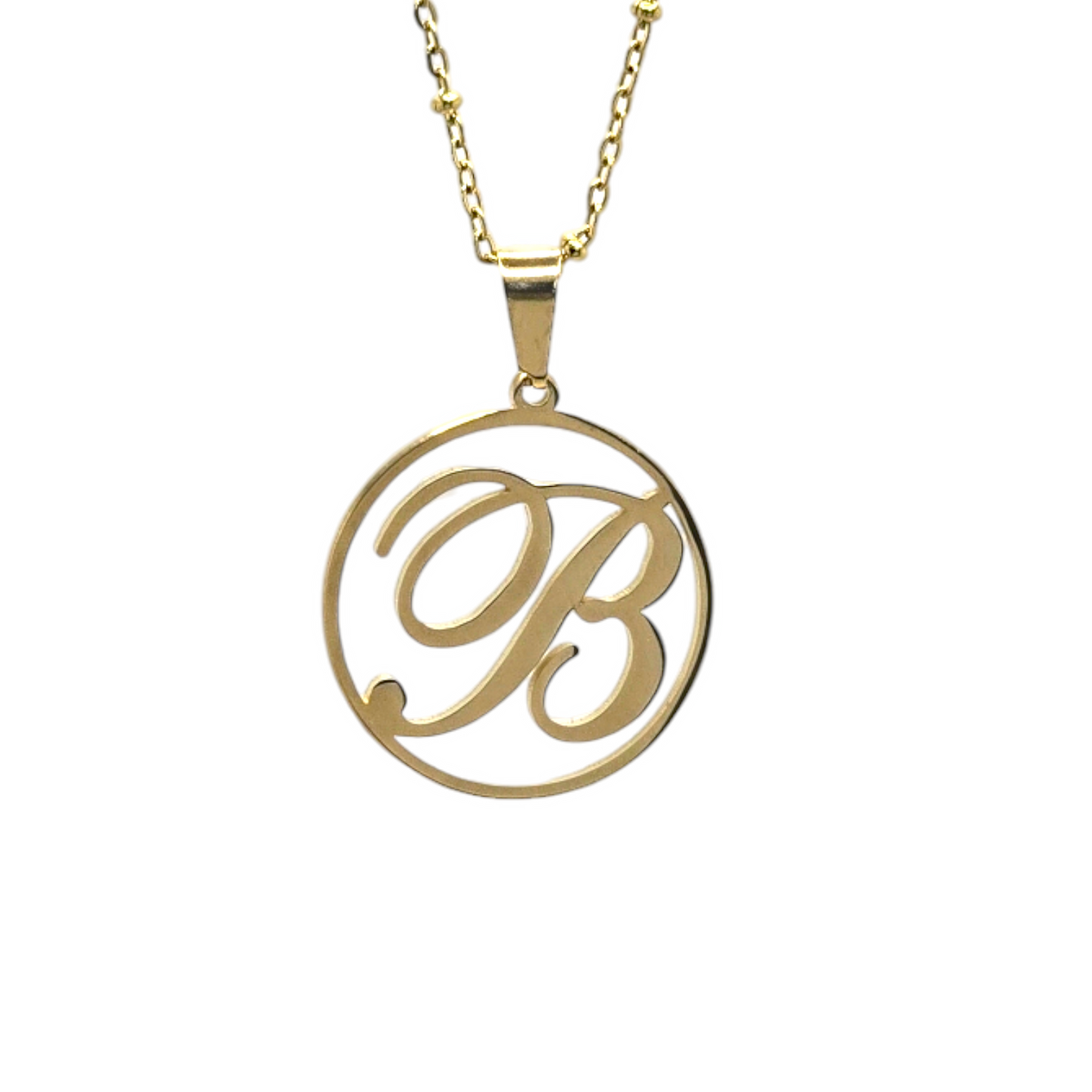 B Initial Necklace - Bourga Collections