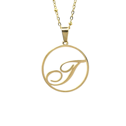 T Initial Necklace - Bourga Collections