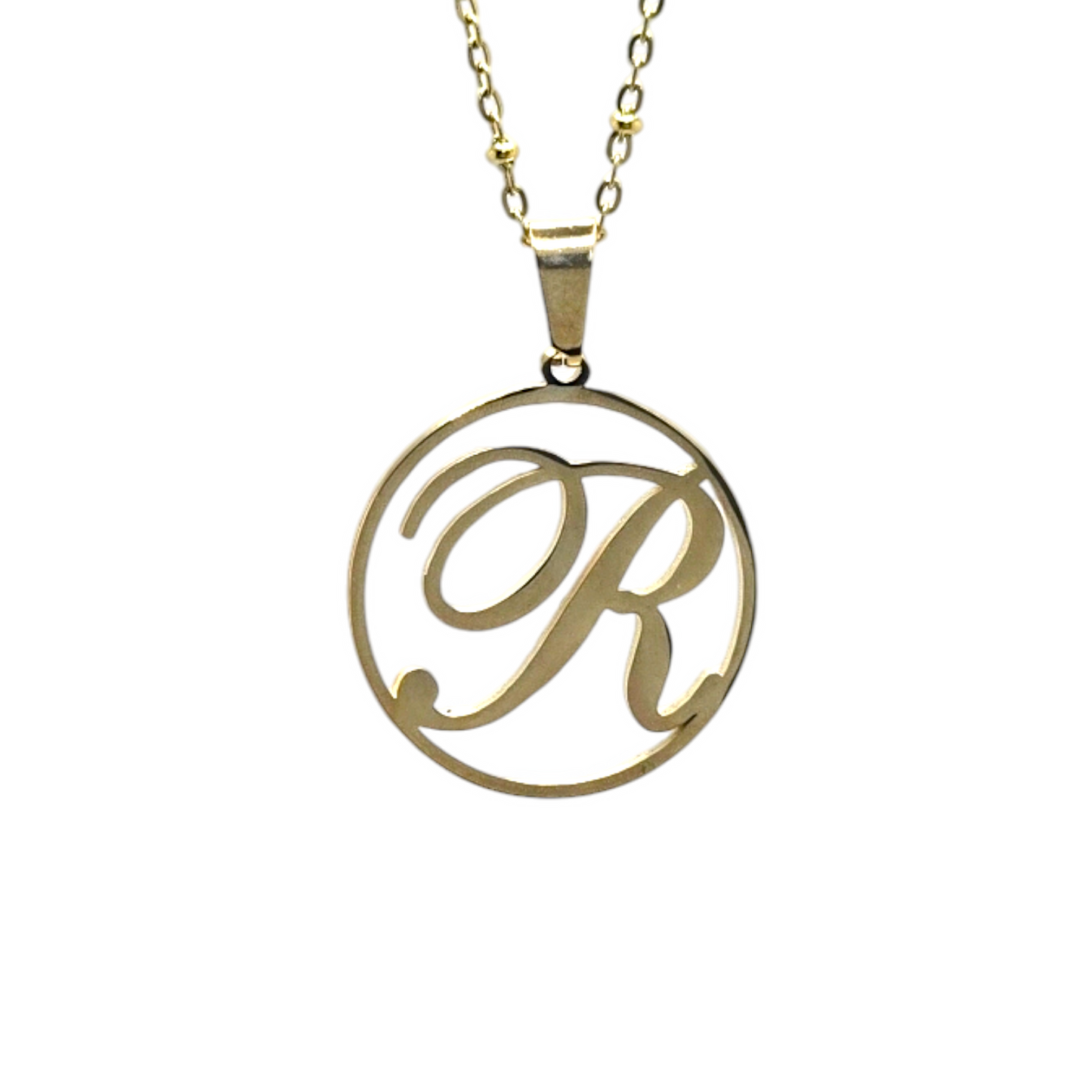 R Initial Necklace - Bourga Collections