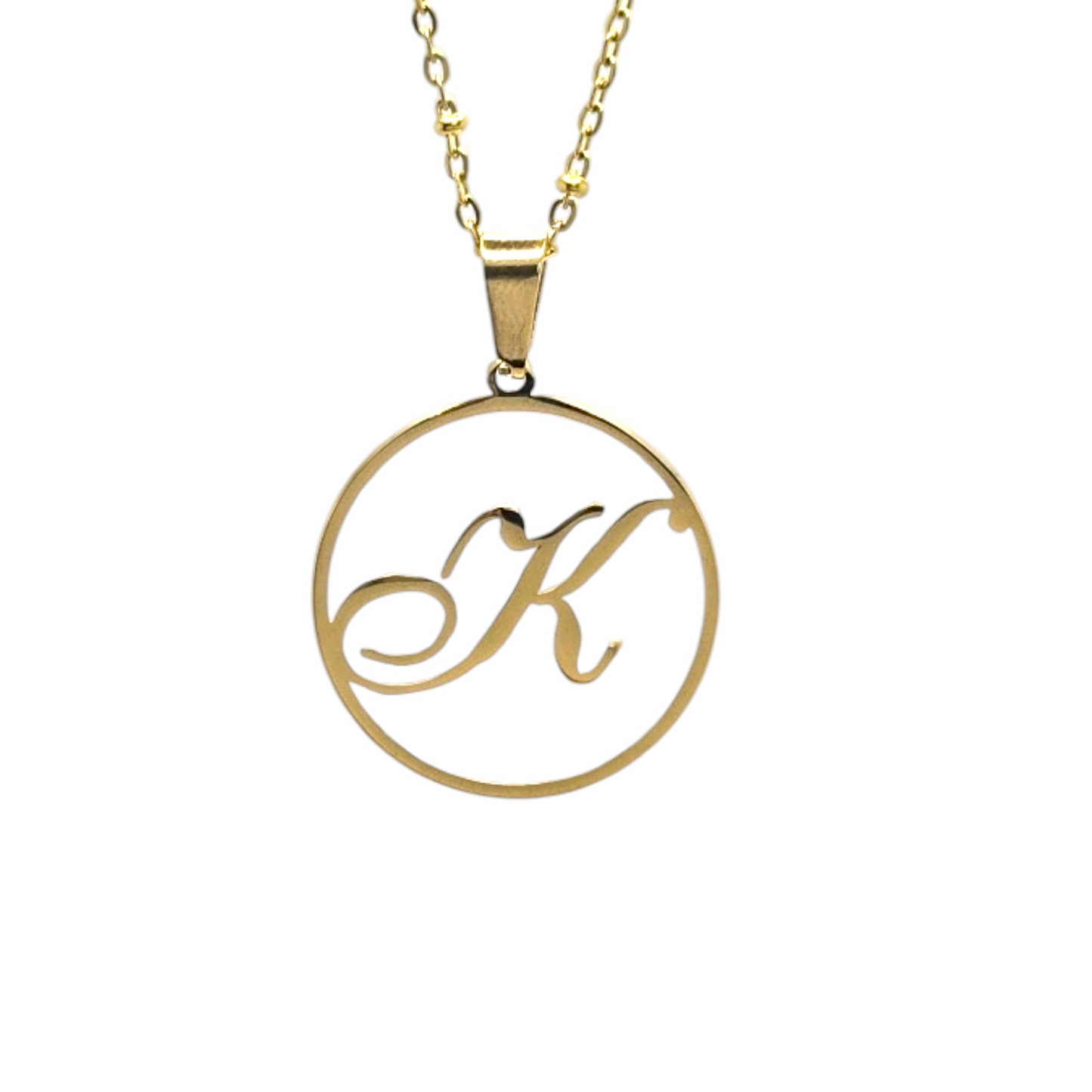 K Initial Necklace - Bourga Collections