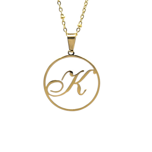 K Initial Necklace - Bourga Collections