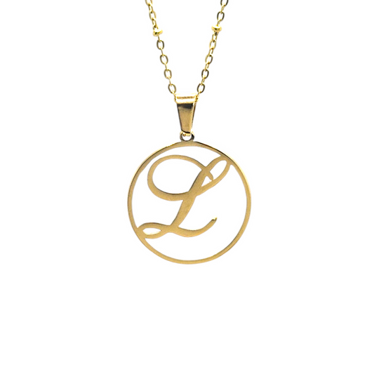 L Initial Necklace - Bourga Collections