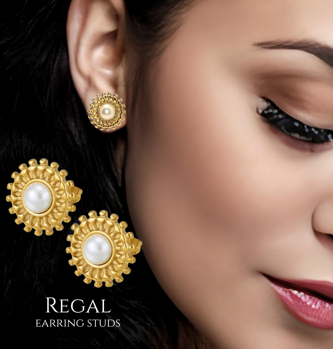 Regal Earring Studs - Bourga Collections