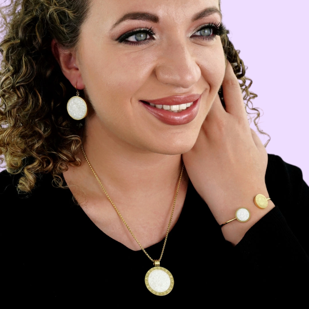 Bourga Glint White Bangle