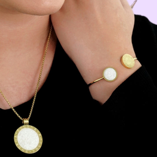 Bourga Glint White Bangle