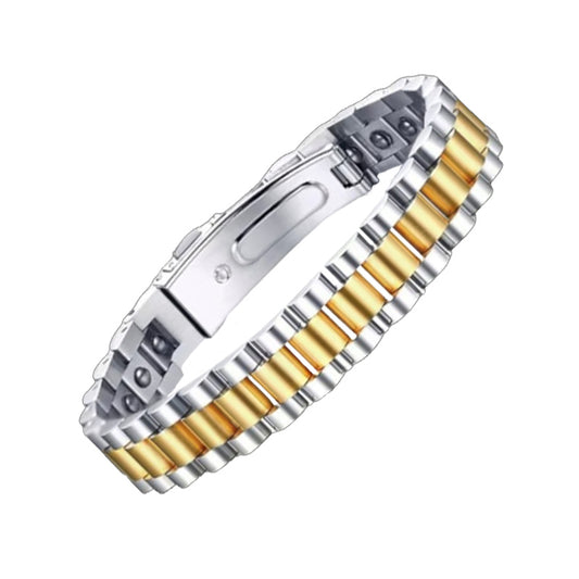 Equilibrium Steel & Gold Bracelet