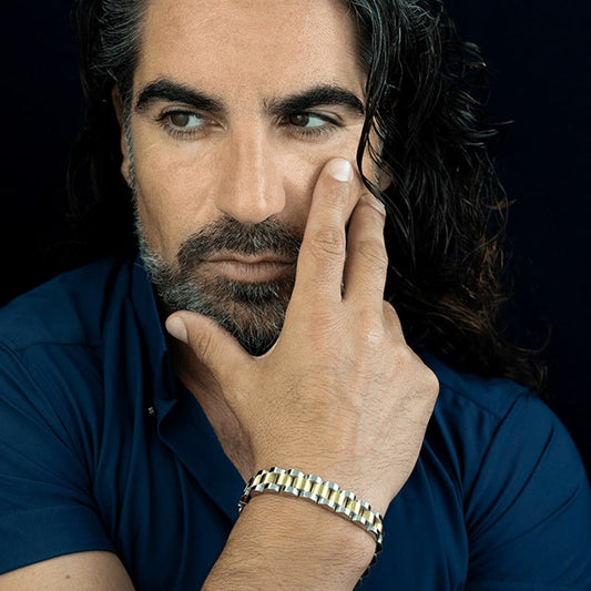 Equilibrium Steel & Gold Bracelet