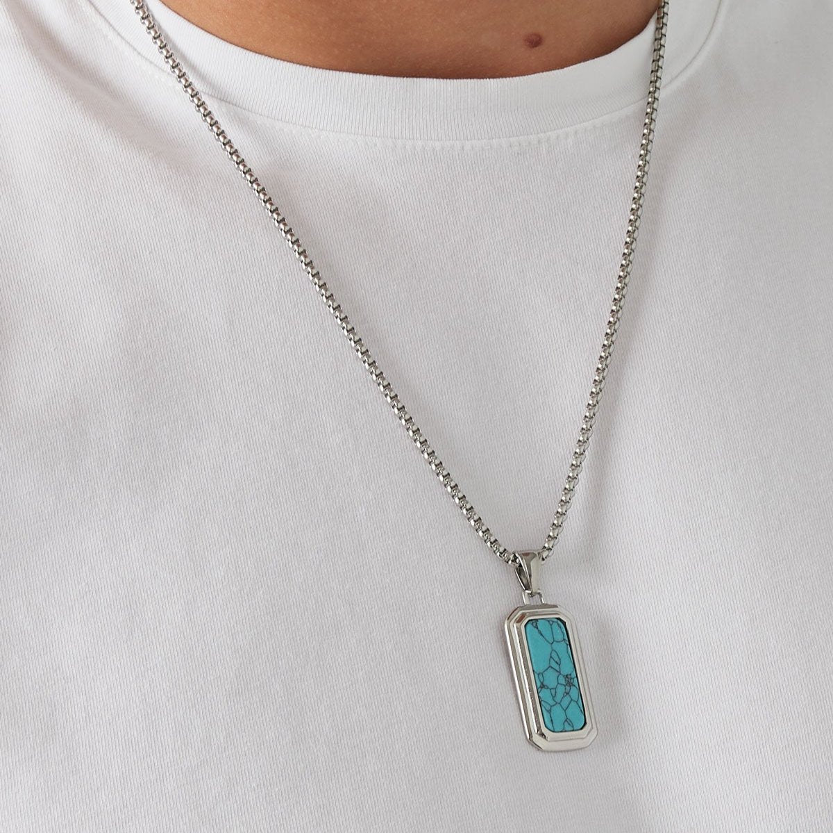 Turquoise Tag Pendant - Bourga Collections