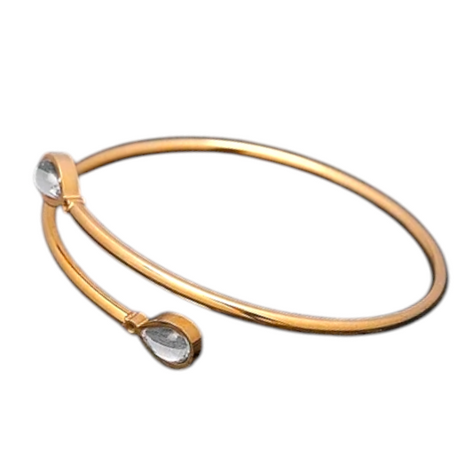 Dewdrop Open Bangle - Bourga Collections