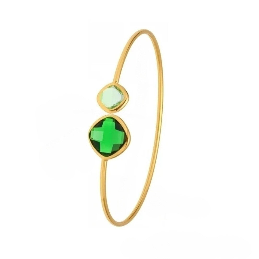 Lussera Bangle Emerald & Soft Green - Bourga Collections