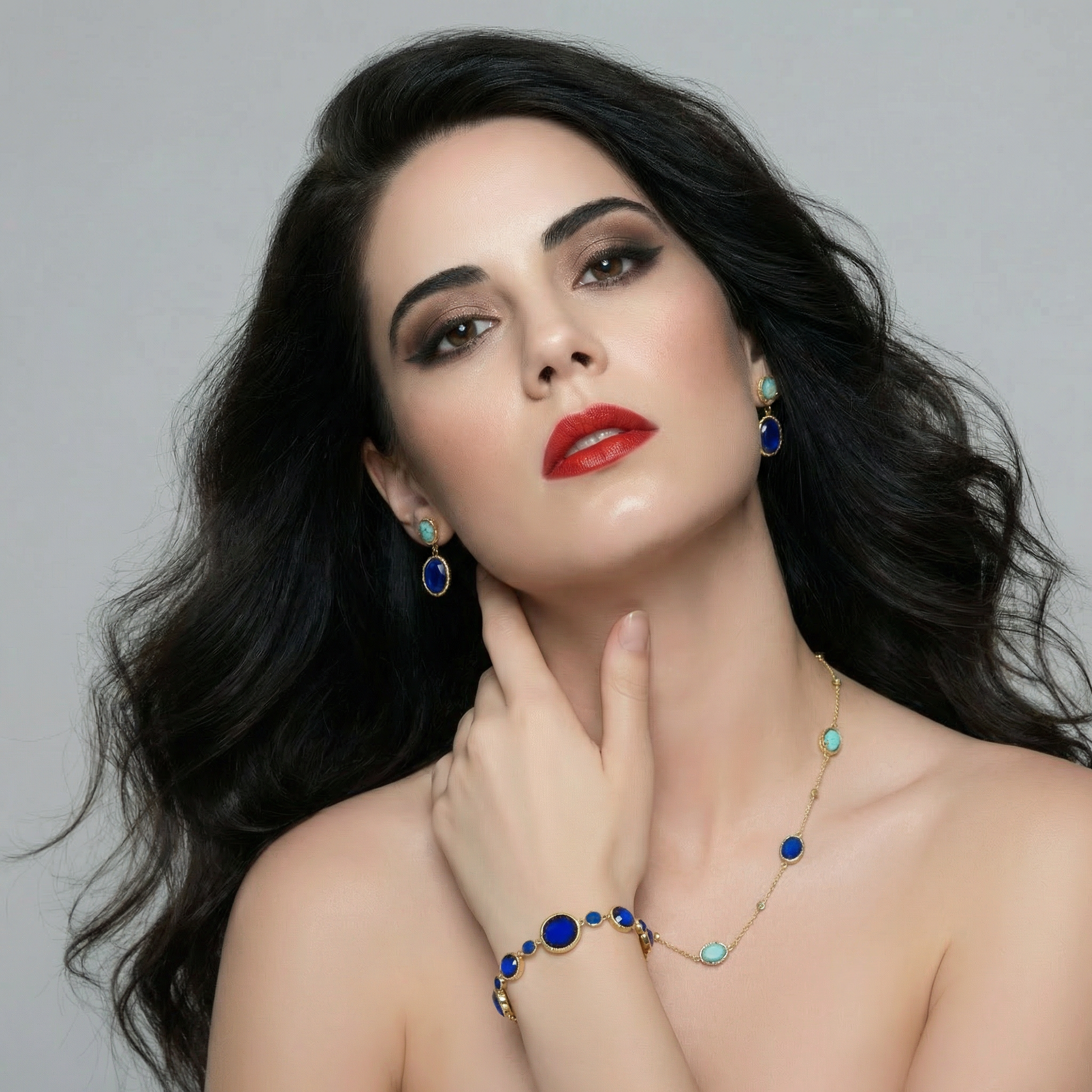 Essenza Blue Necklace - Bourga Collections