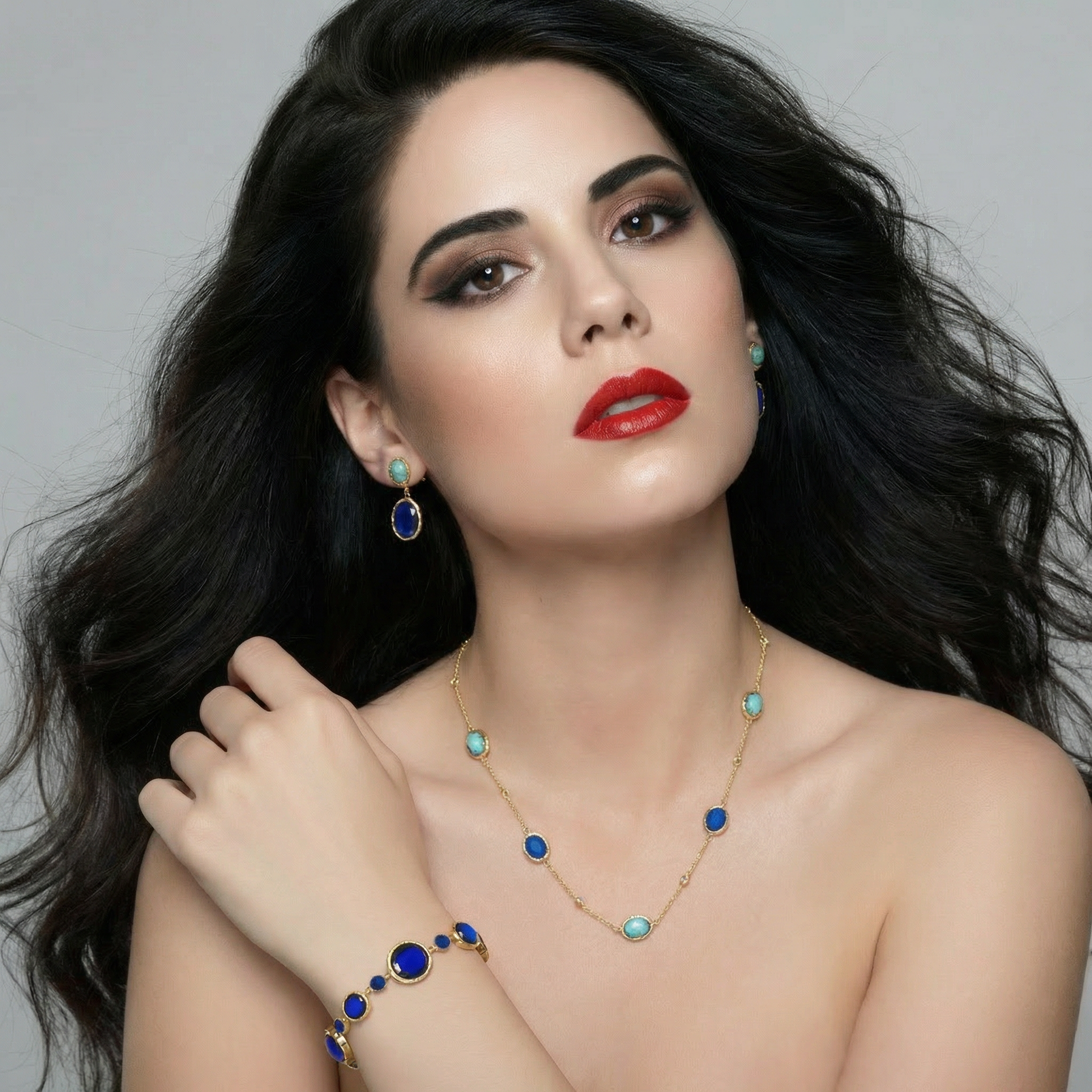 Essenza Blue Necklace - Bourga Collections