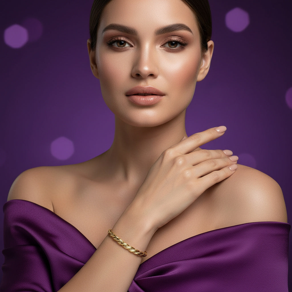Twirl Bangle - Bourga Collections