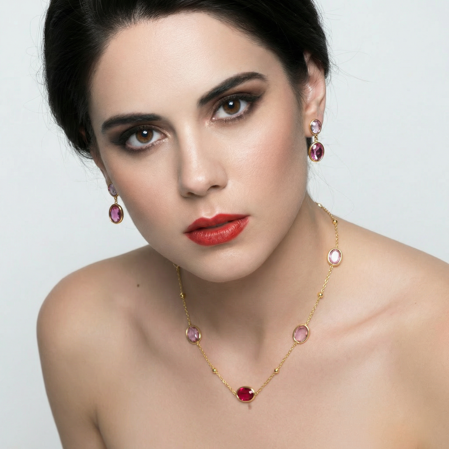 Essenza Rosa Necklace - Bourga Collections