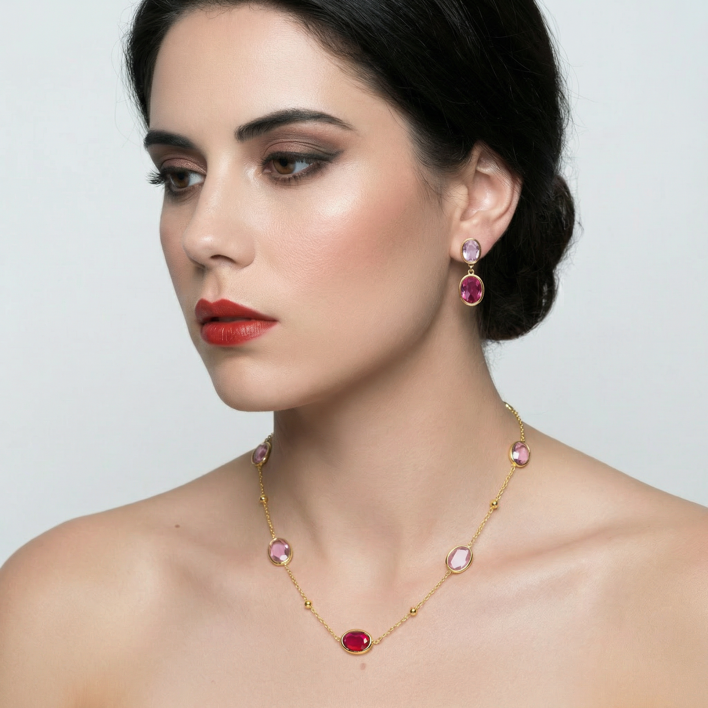 Essenza Rosa Necklace - Bourga Collections