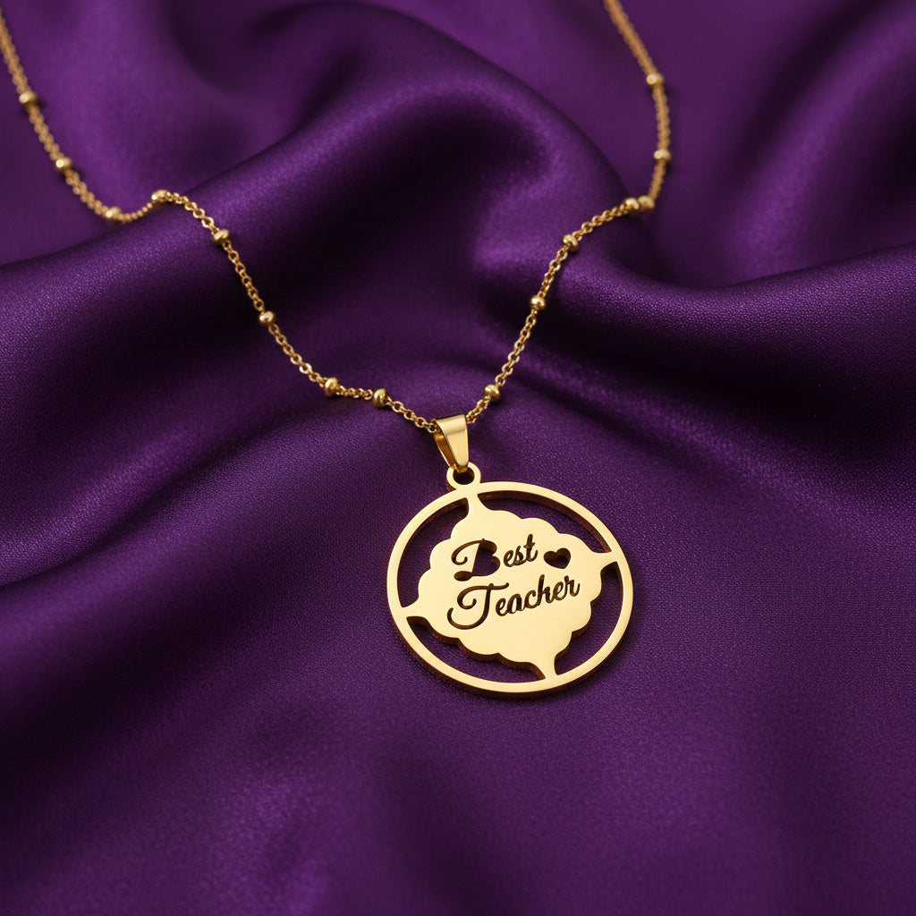 Best Teacher Necklace - Bourga Collections