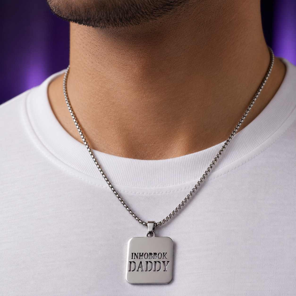 Inħobbok Daddy Necklace Silver