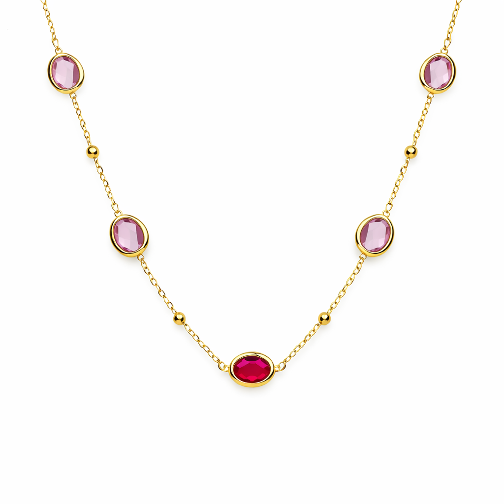 Essenza Rosa Necklace - Bourga Collections