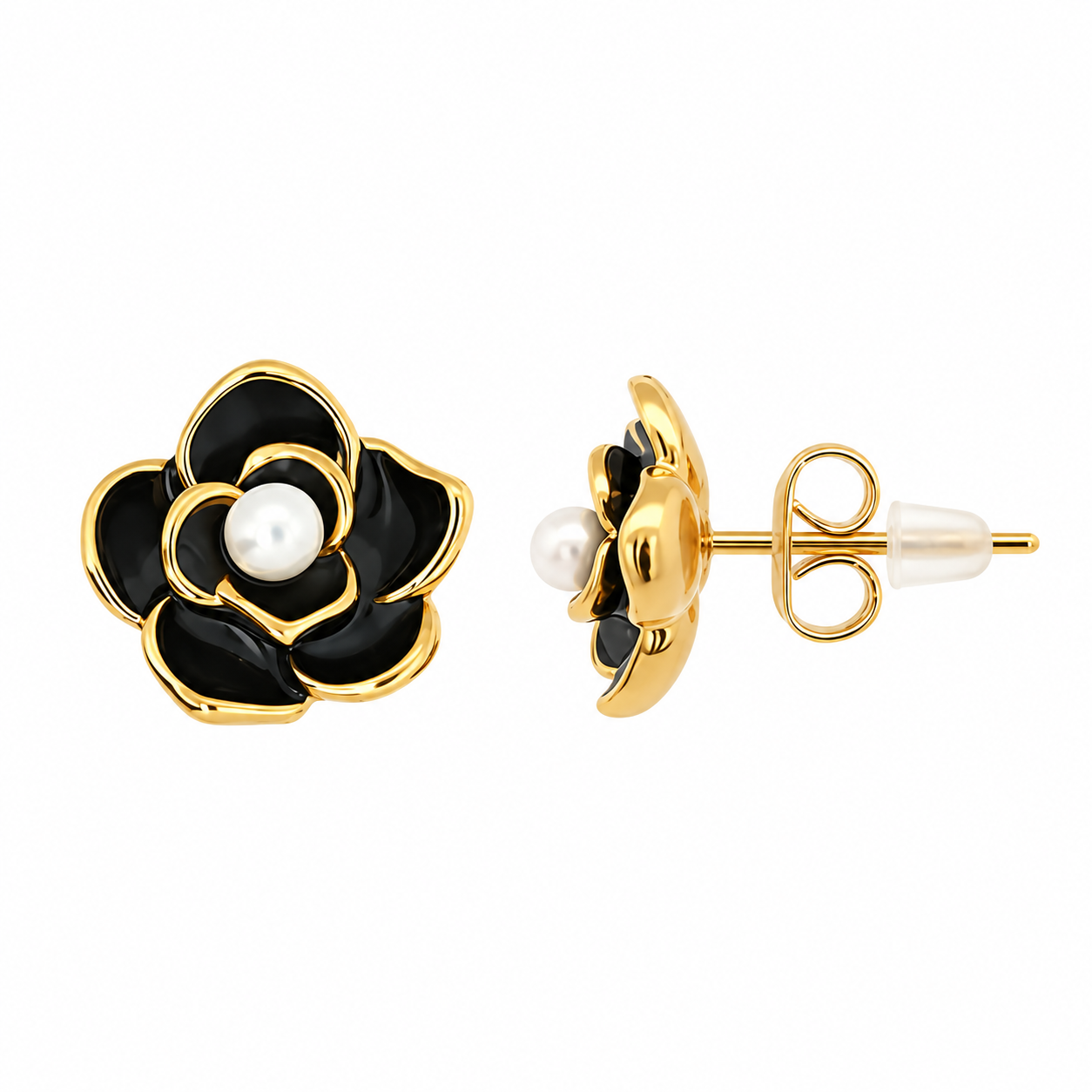 Petite Fleur Noire Studs