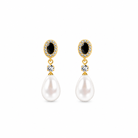 Angélique Noir Earrings - Bourga Collections