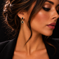 Petite Noir Earrings - Bourga Collections