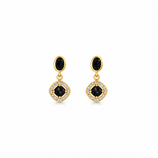 Petite Noir Earrings - Bourga Collections